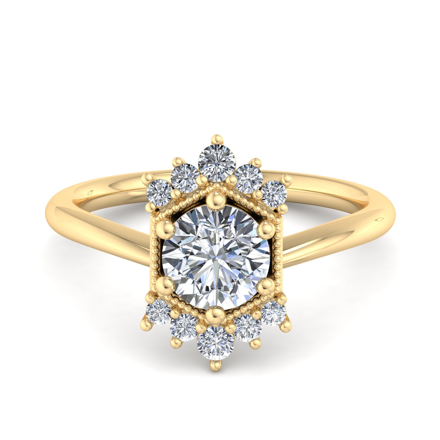 Mackenzie Halo Engagement Ring